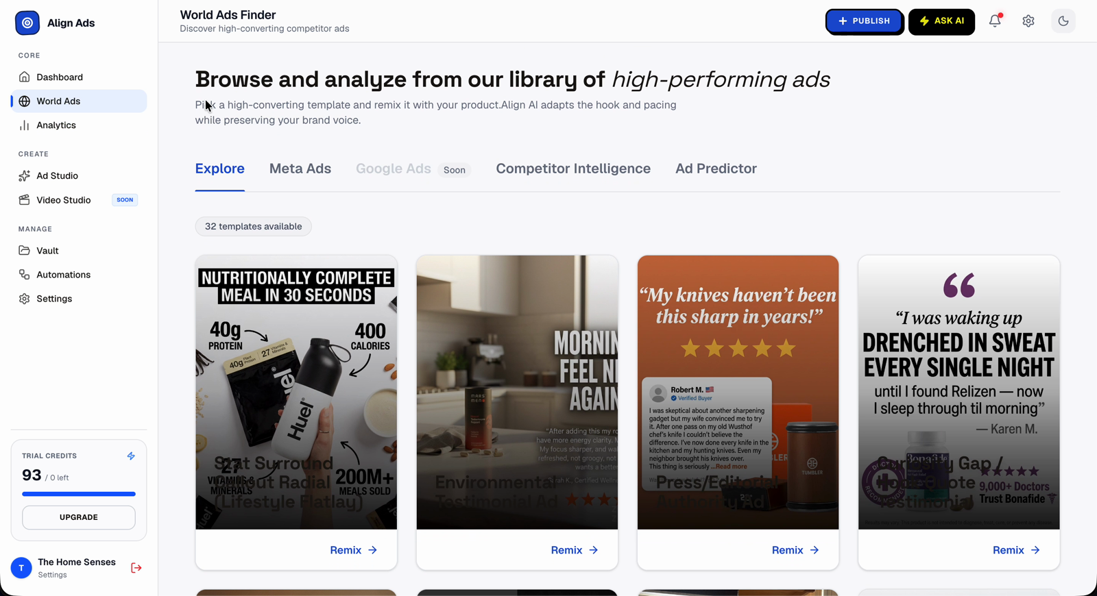 World Ads library